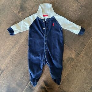 Ralph Lauren Navy and Gray Footie
